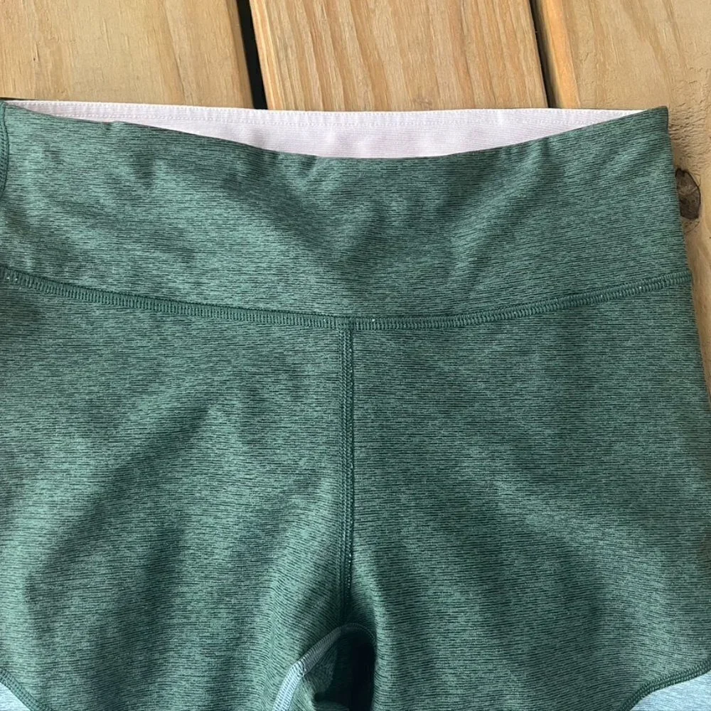 ** Outdoor Voices Green Colorblock Leggings Pink Green Small